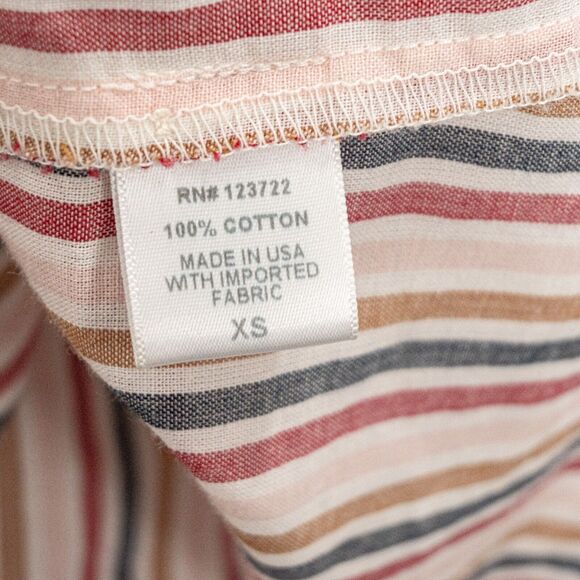 XiRENA Women's Pullover Blouse Multi color Stripe Half Sleeve size XS - Picture 6 of 8